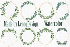 Geometric Frames Greenery clipart Product Image 7