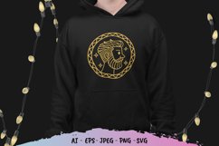 Man Beard Monoline for T-Shirt Design Product Image 1