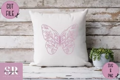 Floral Butterfly t-shirt design| Vinyl butterfly SVG Product Image 5