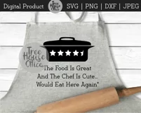 Funny Kitchen Review, Cute Chef, 5 Stars SVG, PNG JPEG DXF Product Image 3