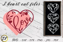 Valentine svg. Valentine's day Papercut. Heart Papercut.Love Product Image 1
