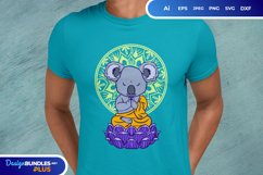 Animal Buddha with Mandala Background SVG Product Image 1