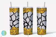 Skinny Tumbler Sublimation Design - Sunflower Leopard Print Product Image 7