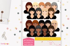 Girl clipart avatar, female logo, social brand LVB57 Indigo Product Image 2
