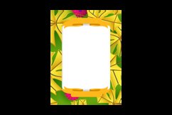 Realistic Floral Frame Photo Template Product Image 2