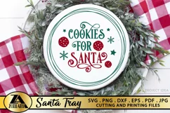 Santa Tray SVG PNG EPS DXF Santa Plate SVG Christmas SVG Product Image 2