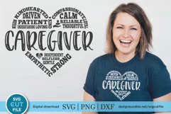 Caregiver svg, a home care giver svg for crafters Product Image 1