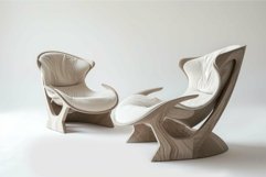 Modern designer chairs in minimalist setting Product Image 1
