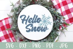 Hello Snow SVG Cut File, Winter SVG Product Image 4