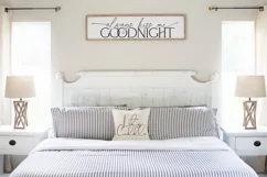 Always Kiss Me Goodnight SVG | Modern Farmhouse Bedroom SVG Product Image 3
