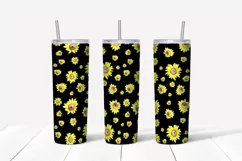 Sunflowers tumbler,20 oz skinny tumbler sublimation png Product Image 2