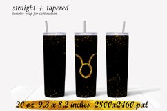 Zodiac sign taurus tumbler,20 oz skinny tumbler sublimation Product Image 1