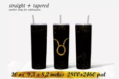 Zodiac sign taurus tumbler,20 oz skinny tumbler sublimation Product Image 1