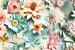 3D Flowers Digital Papers Product Image 3
