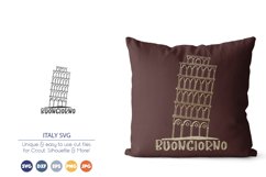 Pisa Tower SVG | Italy SVG | Buongiorno Product Image 1