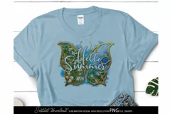 Hello Summer png butterfly png Butterfly sublimation, flower Product Image 3