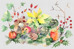Christmas bouquet snowstorm Watercolor png Product Image 2