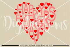 Happy fathers day heart SVG / DXF / EPS / PNG files Product Image 2