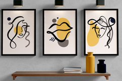 Set of Three Abstract Face Digital Print Frame not included Product Image 2