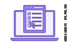 Colored Online Survey Icon Product Image 1