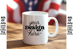 4th of July white 11oz blank coffee mug mockup Product Image 1