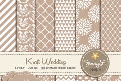Kraft Wedding Digital papers Product Image 1