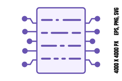 Colored Digital Data Icon Product Image 1