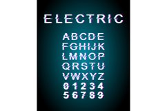 Electric glitch font template Product Image 1