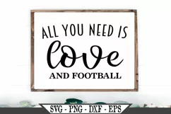 All You Need Is Love And Football SVG Product Image 1