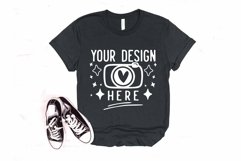 Bella Canvas 3001 Dark Grey Heather,Unisex Tshirt Mockups Product Image 1