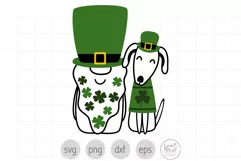 St Patricks Gnome and Dog SVG, Irish Gnome and Dog svg Product Image 1