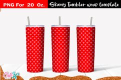 Valentines day 20 Oz. Skinny Tumbler wrap sublimation design Product Image 1