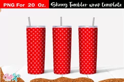 Valentines day 20 Oz. Skinny Tumbler wrap sublimation design Product Image 1