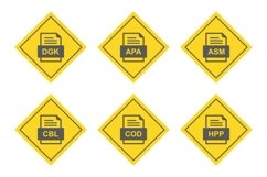 Set Of File Formats Icons Product Image 1