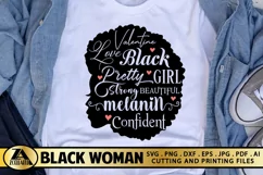 Black Girl SVG Valentine Subway Art SVG Black Woman SVG Product Image 1