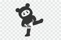 Girl ninja wearing diaper svg, ninja svg, funny ninja svg Product Image 1