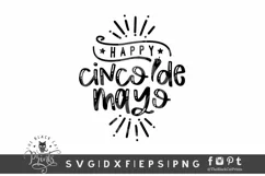 Happy Cinco De Mayo SVG | Mexican Fiesta SVG Cut File Product Image 1