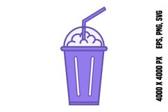 Colored Milkshake Icon Product Image 1