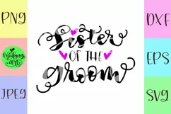 Sister of the groom svg, wedding svg Product Image 2