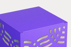 Wavy Ornaments Cuttable Gift Box with Repeating Holes SVG Product Image 4