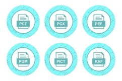 Set Of File Formats Icons Product Image 1