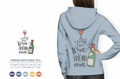 Wine SVG | A Friend with Wine is a Friend of Mine SVG Product Image 1