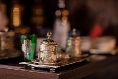 Arabian cup and teapot of gold on the eastern market Product Image 1