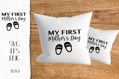 Mothers Day SVG My first Mothers Day SVG design black Product Image 3