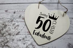 50th Birthday SVG, 50 and fabulous svg, 50 years old svg Product Image 3