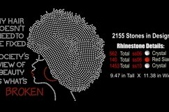 My Hair - Afro Rhinestone SVG Template Product Image 2