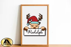 Reindeer SVG PNG EPS DXF Christmas SVG Reindeer Monogram SVG Product Image 7