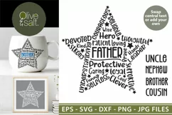 fathers day svg, dad svg, fathers day word art svg Product Image 1