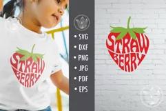 Strawberry Cut file | Fruit Word Art Product Image 1