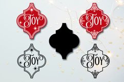 Arabesque Christmas Ornament svg, Joy nativity SVG cut file Product Image 2